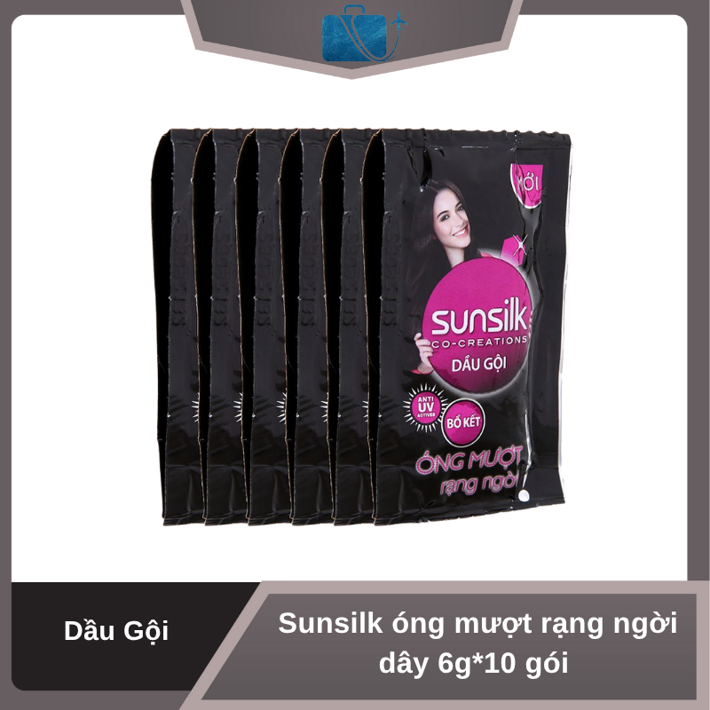 Dầu Gội Sunsilk Óng Mượt Rạng Ngời Dây 6g x 10 Gói