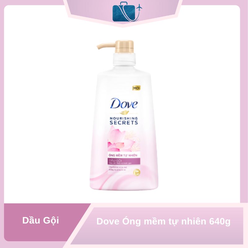 Dầu Gội Dove Óng Mềm Tự Nhiên 640g