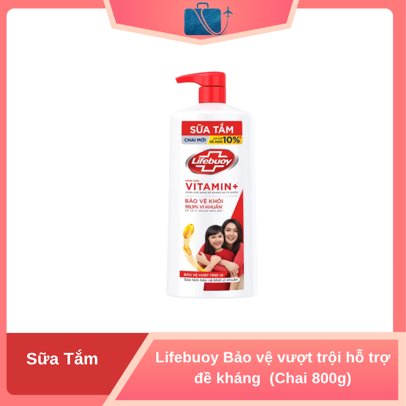 Sữa Tắm Lifebuoy Bảo Vệ Vượt Trội (800g)