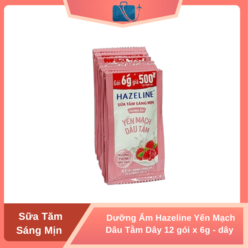 Sữa Tắm Hazeline Yến Mạch Dâu Tằm (Dây 12 gói x 6g)