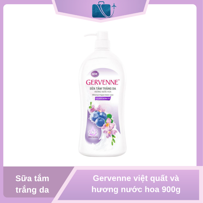 Sữa Tắm Gervenne Trắng Da Việt Quất & Lan Nam Phi 900
