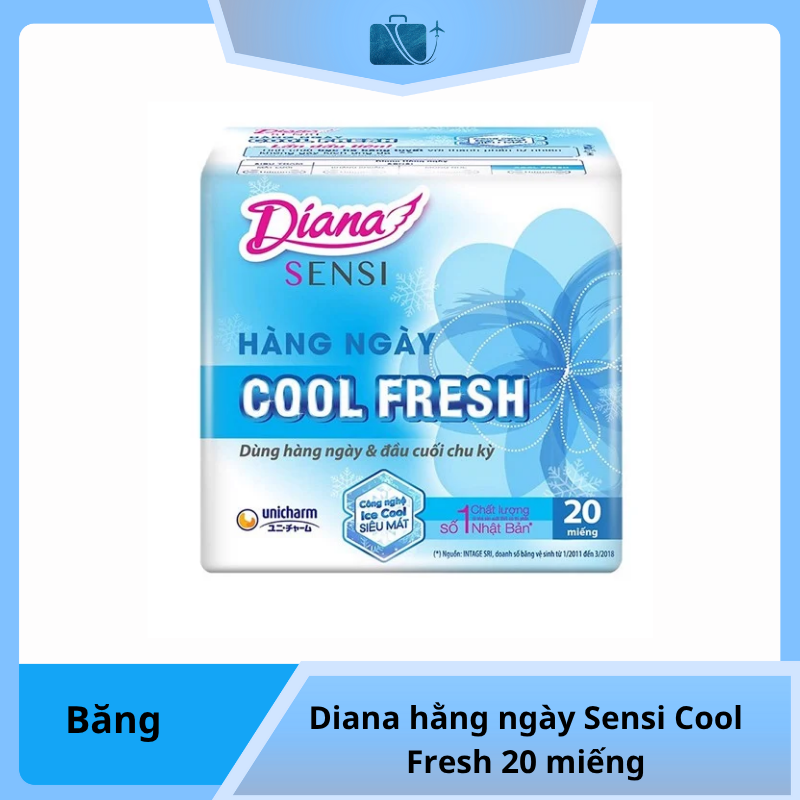 Băng vệ sinh Diana hằng ngày Sensi Cool Fresh 20 miếng