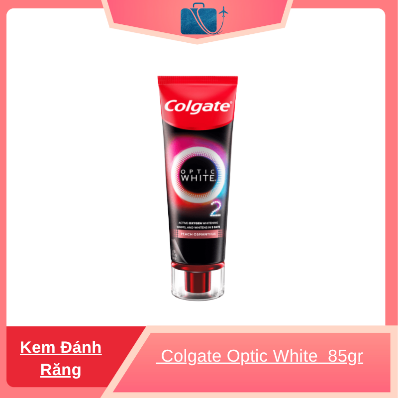 Kem Đánh Răng Colgate Trắng Răng Trong 3 Ngày Optic White O2 Hương Đào 85gr