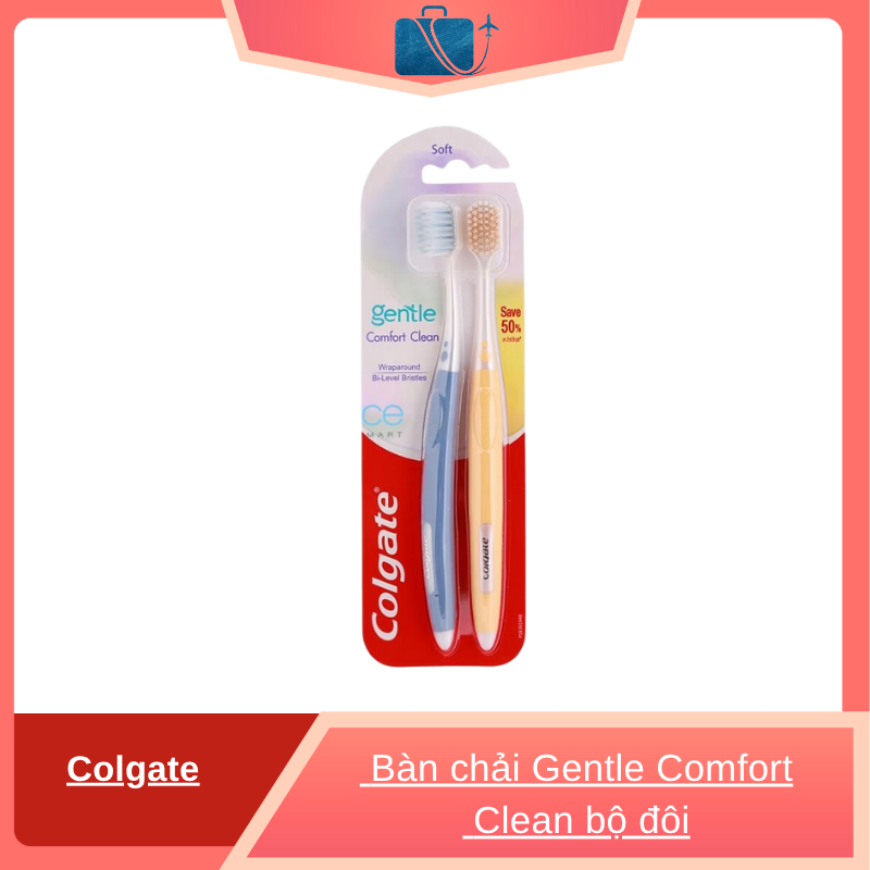 Bộ Đôi Bàn Chải Đánh Răng Colgate Gentle Comfort Clean