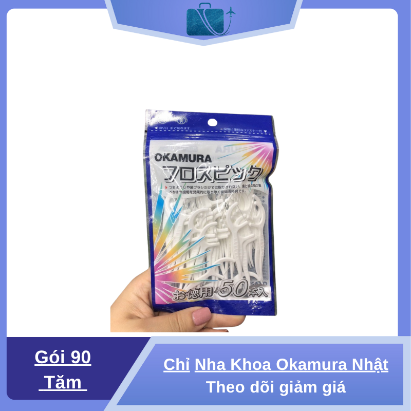 Tăm Chỉ Nha Khoa Okamura Nhật Bản – Gói 90 Cây