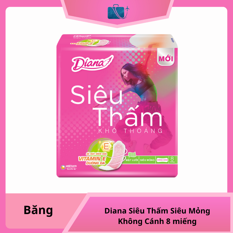 Diana Siêu Thấm Siêu Mỏng Không Cánh 8 miếng