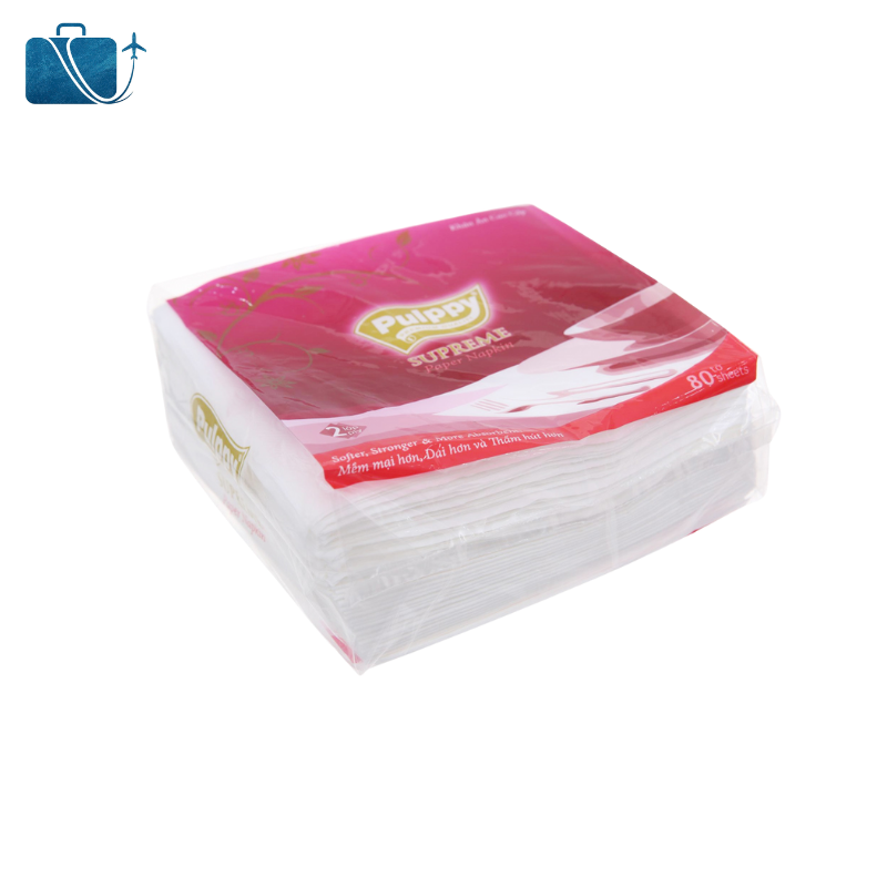 Khăn Giấy Ăn Pulppy Supreme 2 Lớp 80 Tờ 2