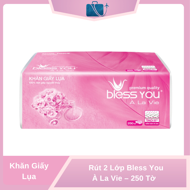 Khăn Giấy Lụa Rút 2 Lớp Bless You À La Vie – 250 Tờ