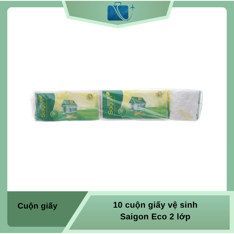 10 Cuộn Giấy Vệ Sinh Saigon Eco 2 Lớp