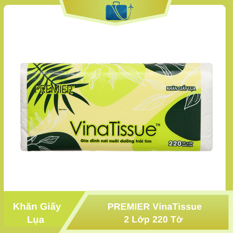 Khăn Giấy Lụa PREMIER VinaTissue 2 Lớp 220 Tờ
