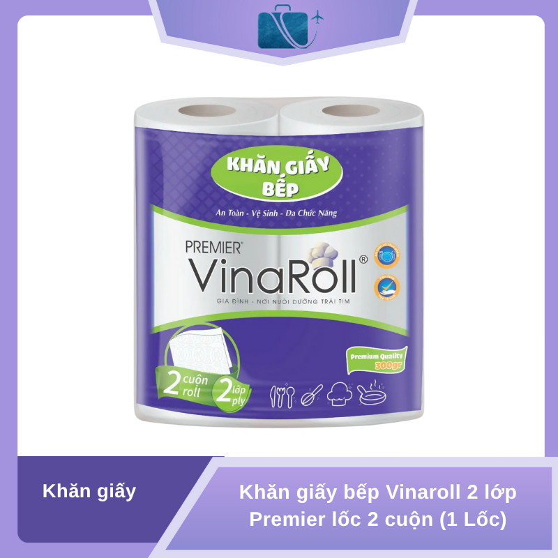 Khăn Giấy Bếp Vinaroll 2 Lớp Premier – Lốc 2 Cuộn