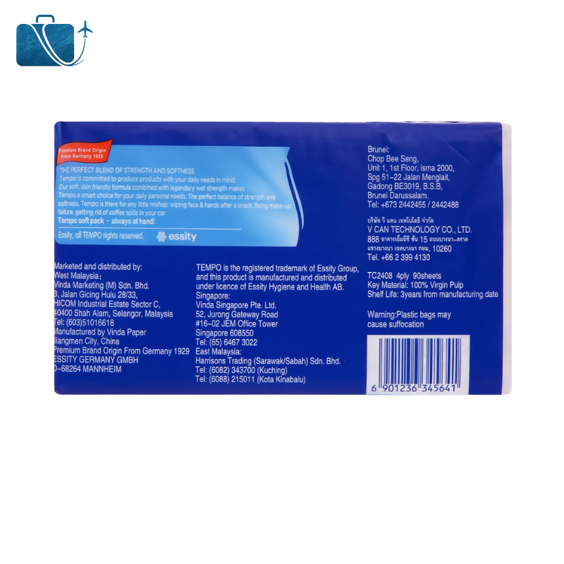 Khăn Giấy Rút Tempo Không Mùi 4 Lớp 90 Tờ (16cm x 19.5cm) 2