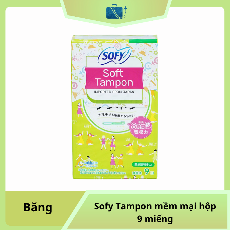 Băng vệ sinh Sofy Tampon mềm mại hộp 9 miếng