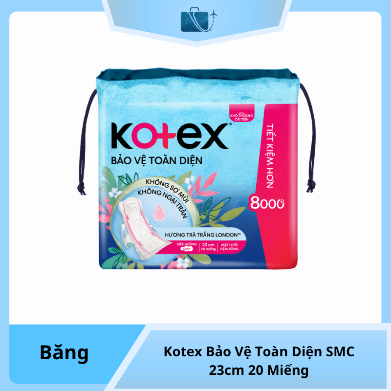 Băng Vệ Sinh Kotex Bảo Vệ Toàn Diện SMC 23cm 20 Miếng