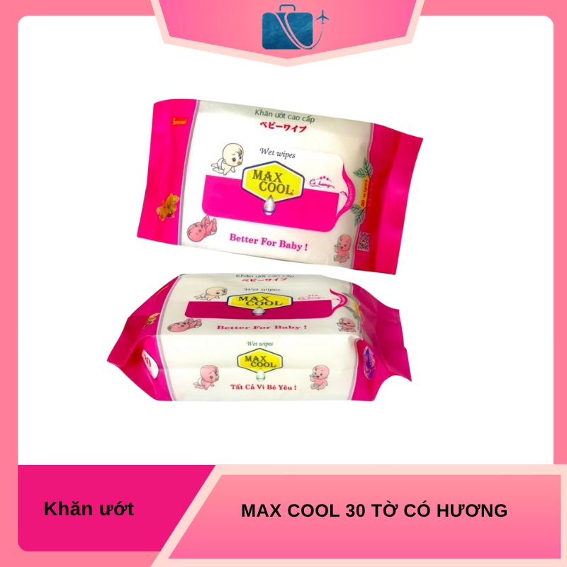 Khăn Ướt Max Cool 30 Tờ Có Hương