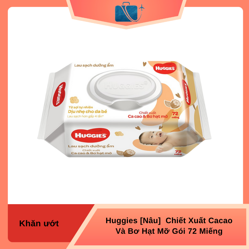 Khăn Ướt Huggies [Nâu] 72 Miếng