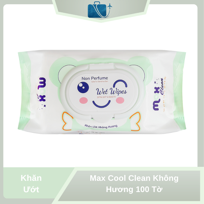 Khăn Giấy Ướt Max Cool Clean Không Hương 100 Tờ