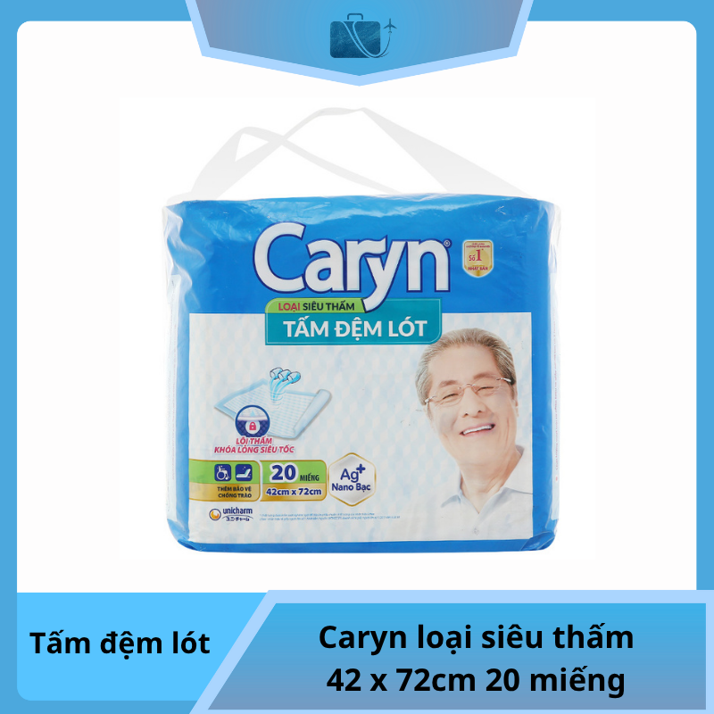 Tấm đệm lót Caryn loại siêu thấm 42 x 72cm 20 miếng