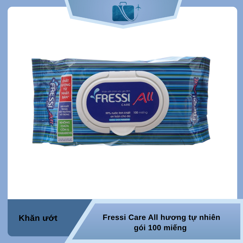 Khăn Ướt Fressi Care All Hương Tự Nhiên – Gói 100 Miếng