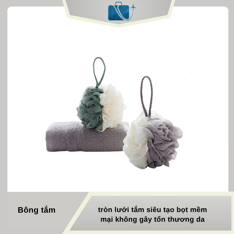 Bông Tắm Tròn Lưới Tắm Siêu Tạo Bọt