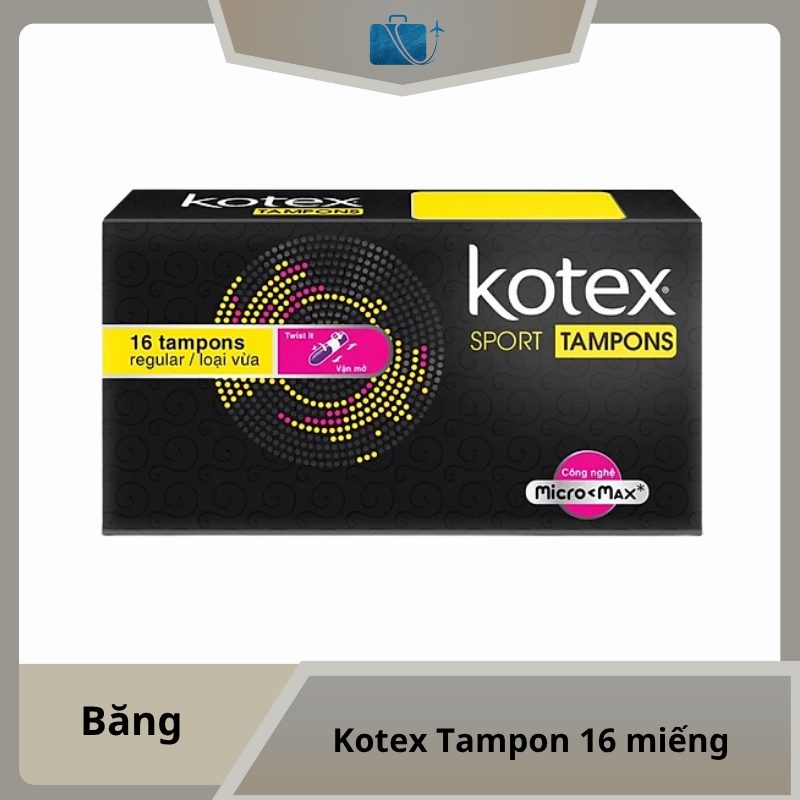 Kotex Sport Tampon Regular Hộp 16 Miếng
