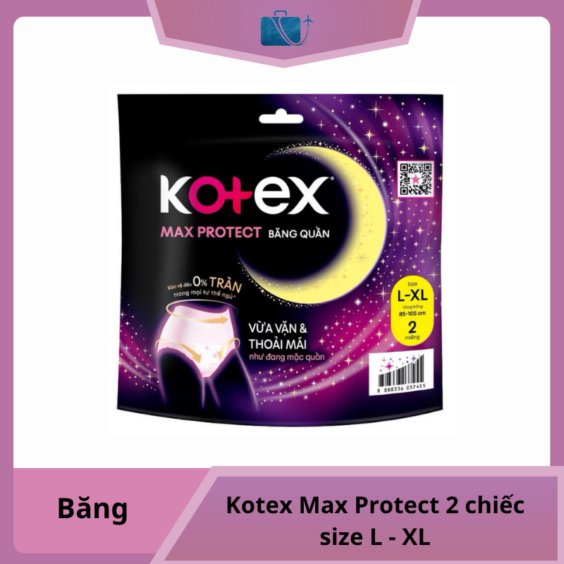 Băng quần Kotex Max Protect 2 chiếc size L - XL