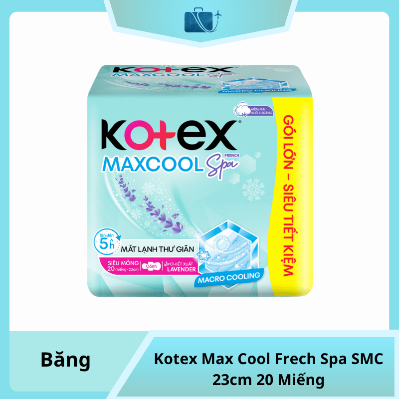 Băng Vệ Sinh Kotex Max Cool Frech Spa SMC 23cm 20 Miếng