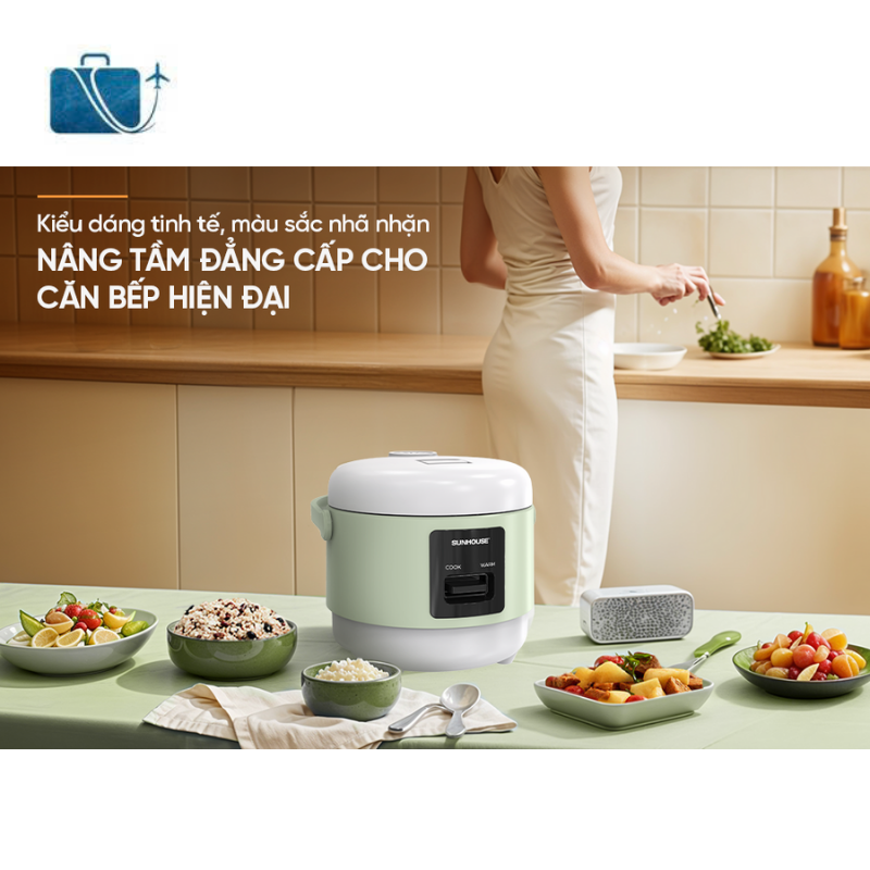 Nồi Cơm Điện 0.8L SUNHOUSE SHD8200 3