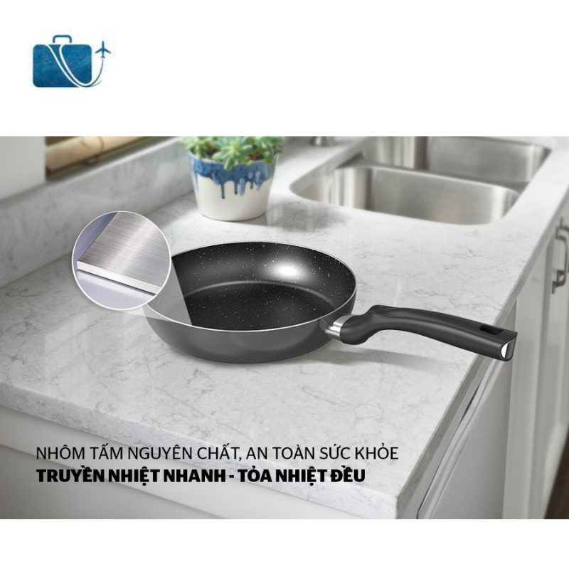 CHẢO CHỐNG DÍNH SUNHOUSE CT18 PLUS 3