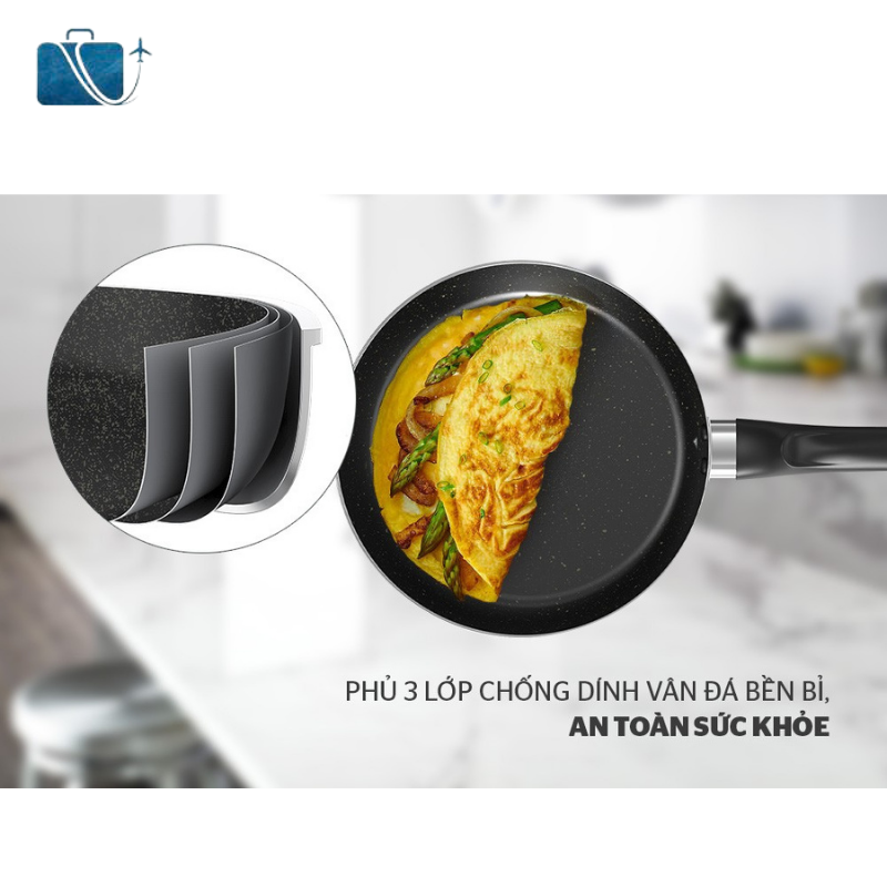 CHẢO CHỐNG DÍNH SUNHOUSE CT22 PLUS 2