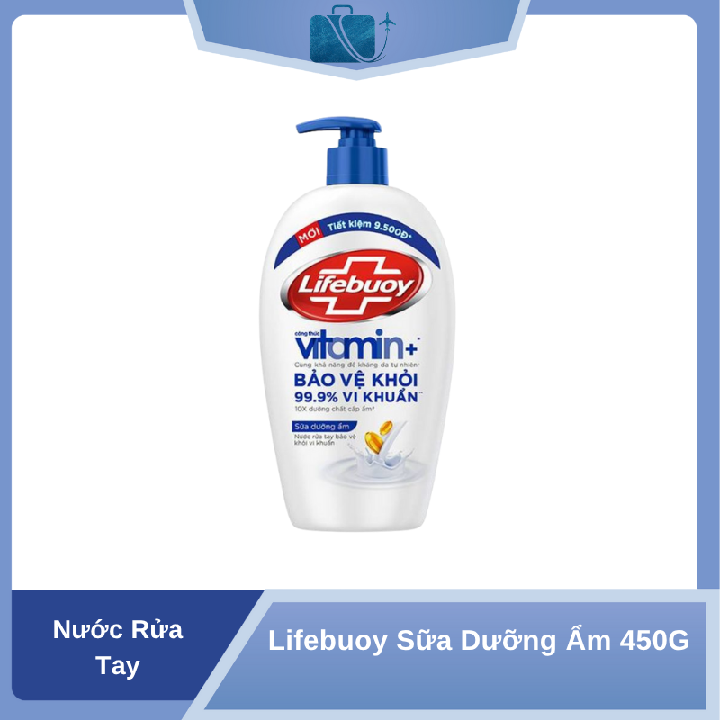 NƯỚC RỬA TAY LIFEBUOY SỮA DƯỠNG ẨM 450G