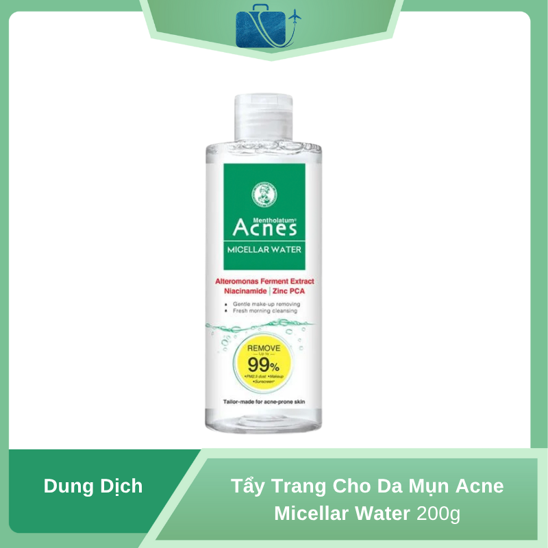 DUNG DỊCH TẨY TRANG CHO DA MỤN ACNES MICELLAR WATER 200G