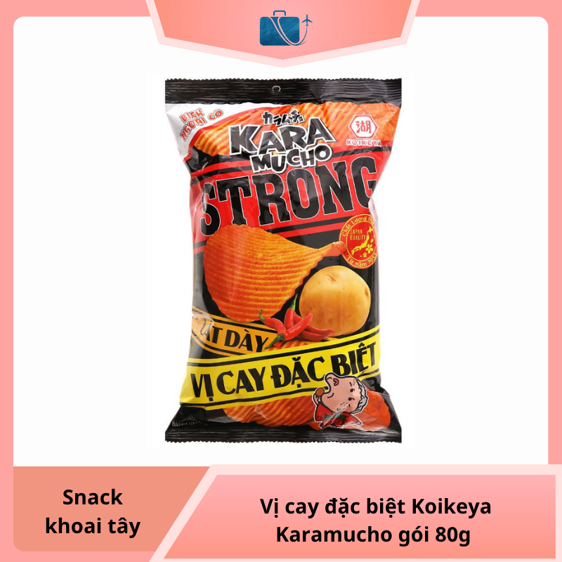 Snack Khoai Tây Lát Dày Vị Cay Đặc Biệt Koikeya Karamucho 80g