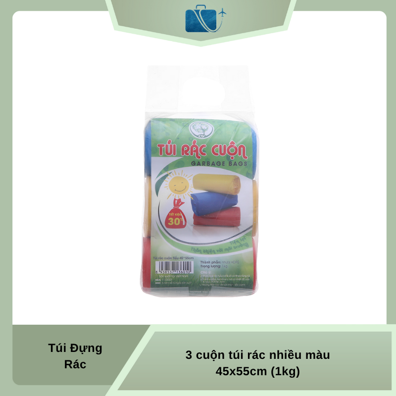 Túi Rác Nhiều Màu Khai Tuệ 45x55cm (1kg)