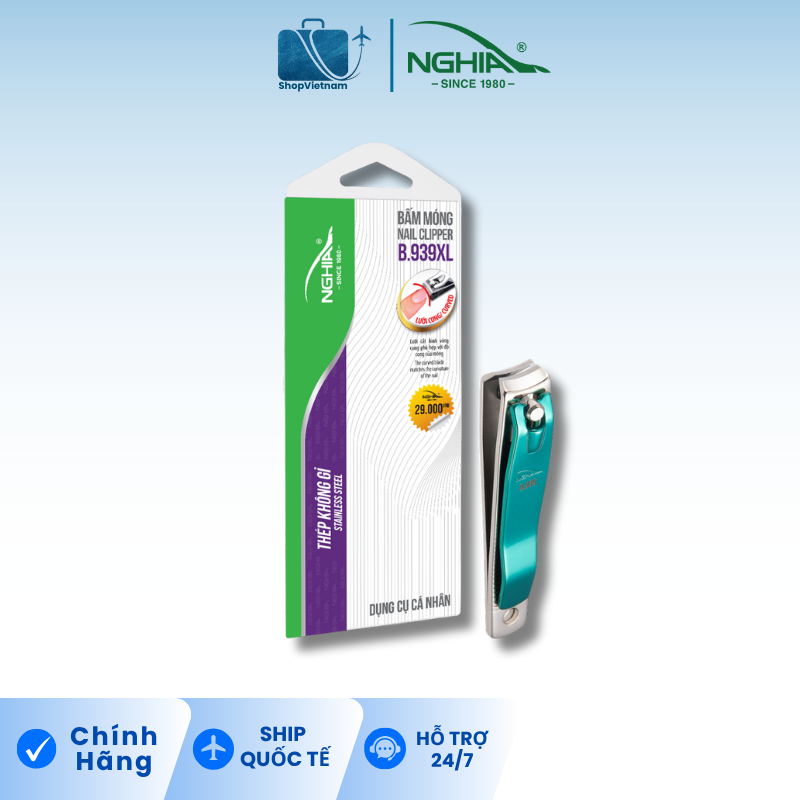 Bấm móng tay Kềm Nghĩa xanh lá B.939