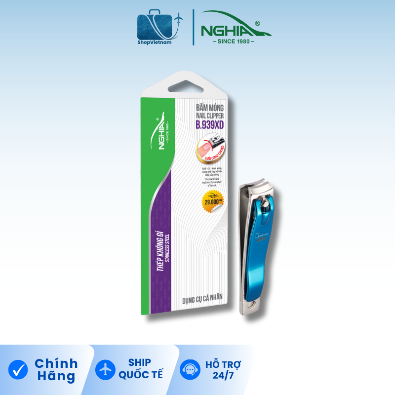 Bấm móng tay Kềm Nghĩa xanh dương B.939