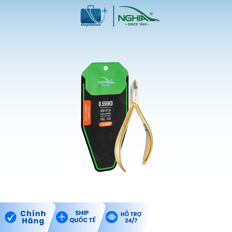 Kềm cắt da Kềm Nghĩa mạ vàng D.555KD