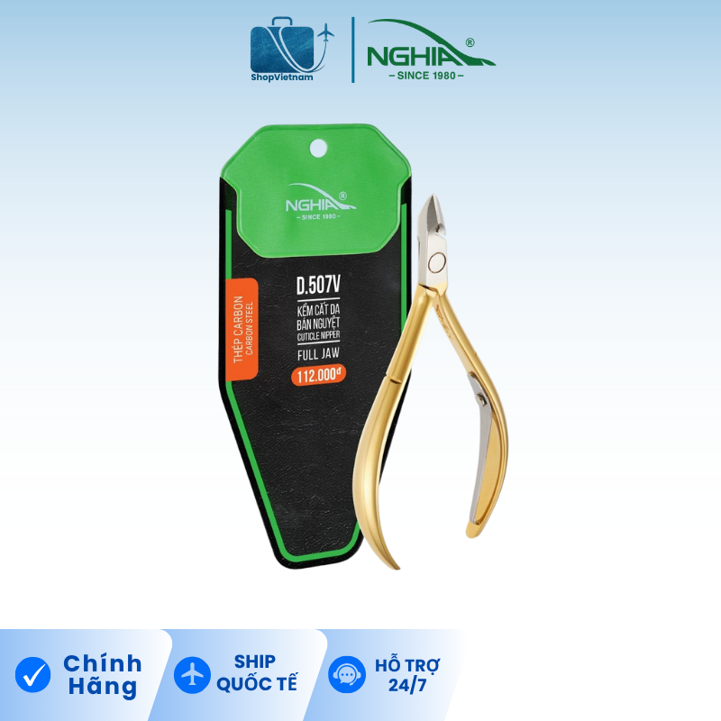 Kềm cắt da Kềm Nghĩa mạ vàng D.507V