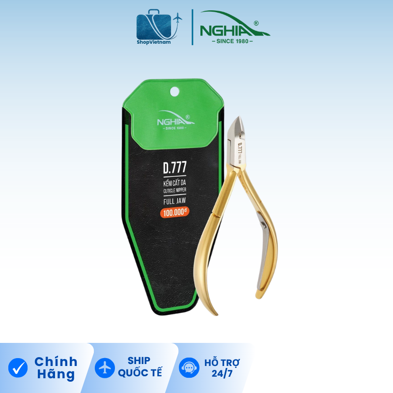 Kềm cắt da Kềm Nghĩa mạ vàng D.777