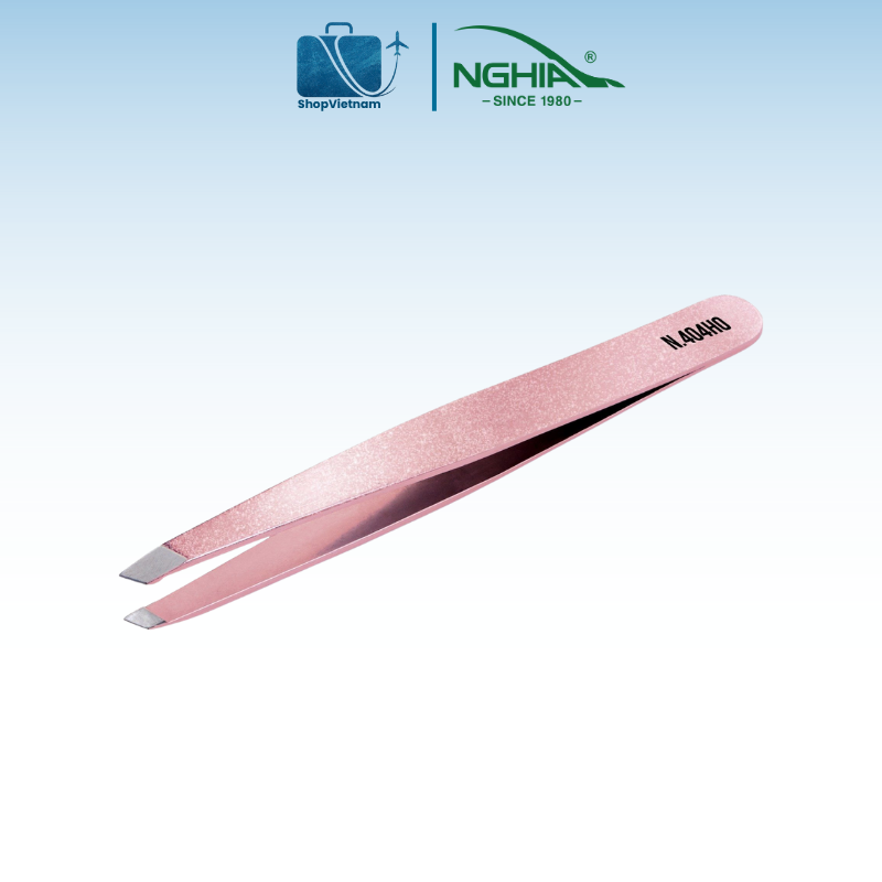 Nhíp nhổ lông mày Kềm Nghĩa N.404 - Màu hồng 2