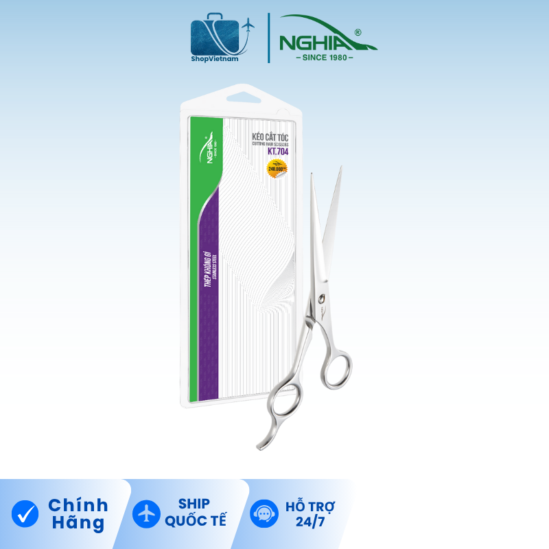 Kéo cắt tóc Kềm Nghĩa KT.704