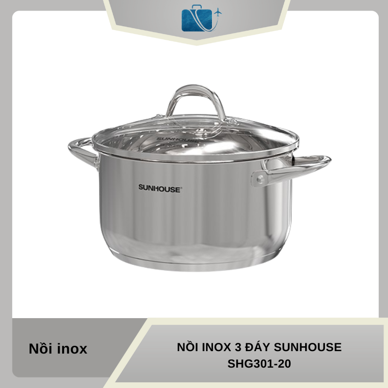 Nồi Inox 3 Đáy SUNHOUSE SHG301-20