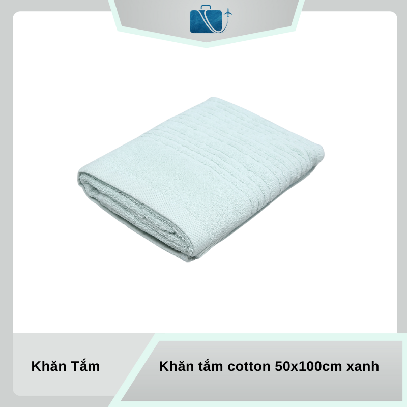 Khăn Tắm Cotton MK XK21 50x100cm Xanh