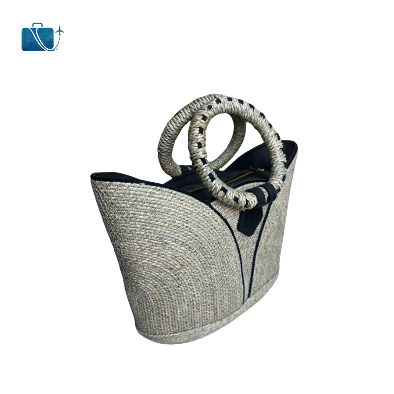 Túi Cói Thời Trang Có Lót 11 - Green Craft 2