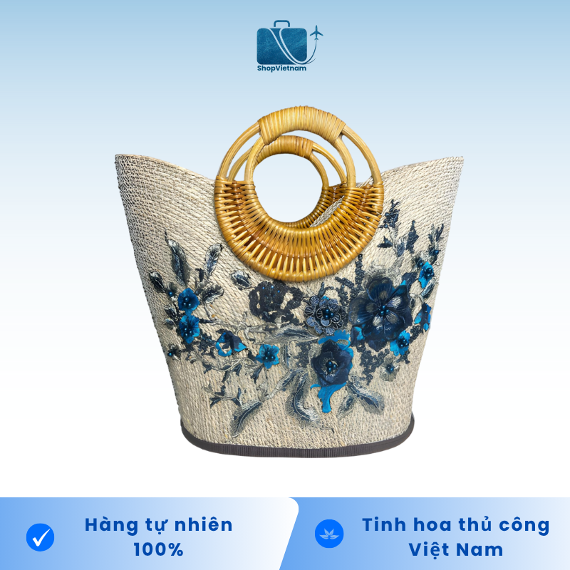 Túi Cói 10 Thêu Green Craft