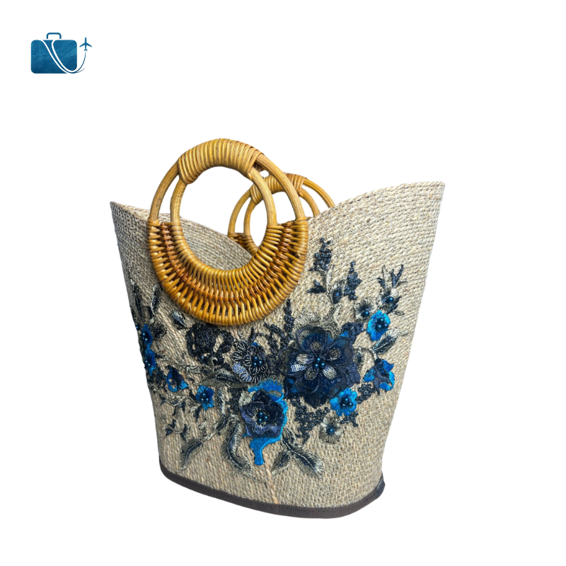 Túi Cói Thời Trang Thêu Hoạ Tiết 10 - Green Craft 2