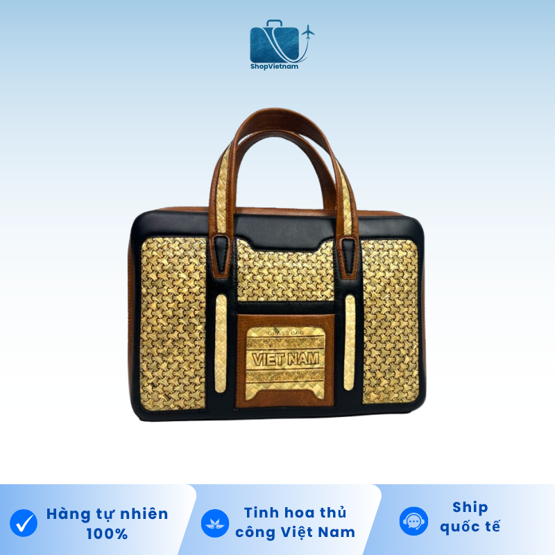 Túi Cỏ Bàng Luxury 11 Green Craft - Màu nâu vàng