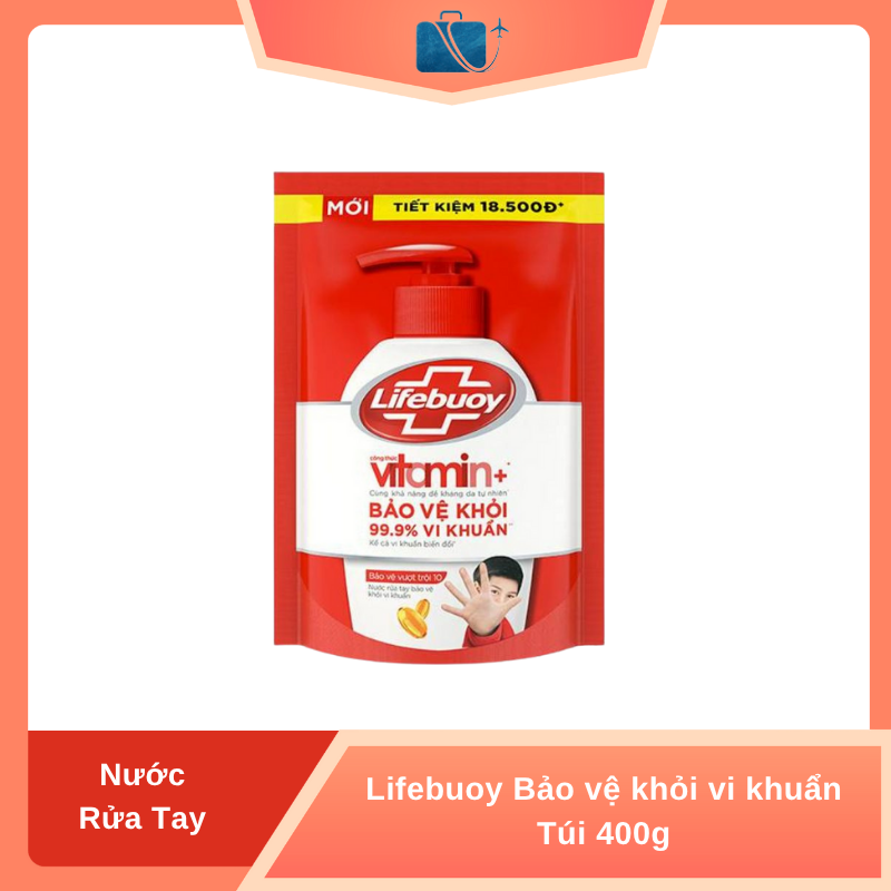 Nước rửa tay Lifebuoy bảo vệ khỏi vi khuẩn túi 400G