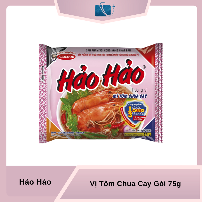 Mì Hảo Hảo Vị Tôm Chua Cay Gói 75g