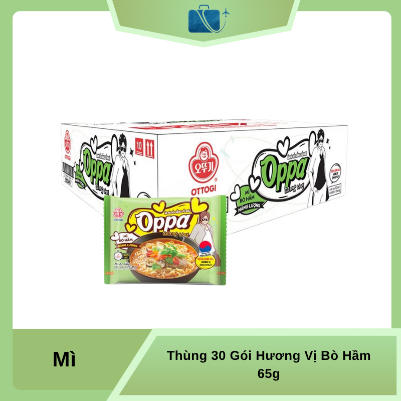 Thùng 30 Gói Mì Oppa Hương Vị Bò Hầm 65g